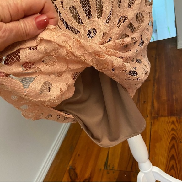 Rabbit Rabbit Rabbit Design Lace Overlay Dress Size 4 Romantic Blush Pink Church - Picture 6 of 9